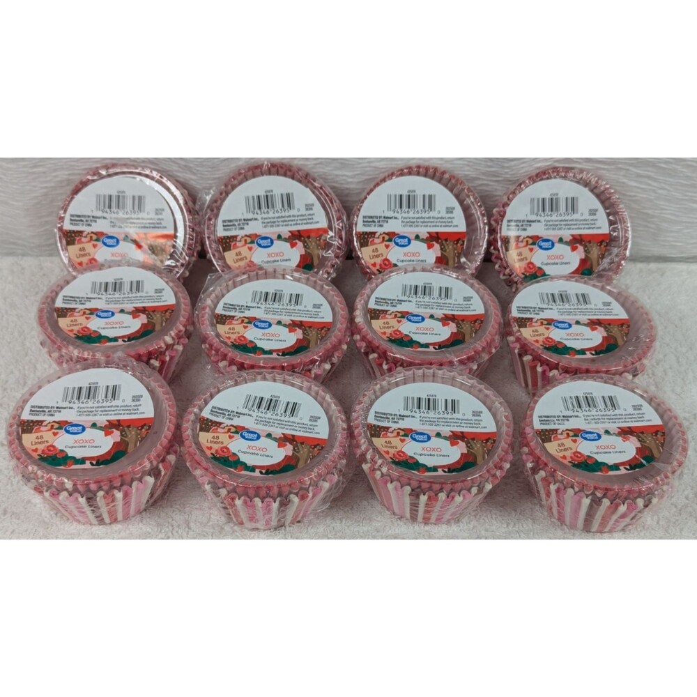 Valentine’s Day Cupcake Liners - Red Heart Baking Cups - 576 liners (12 packs)